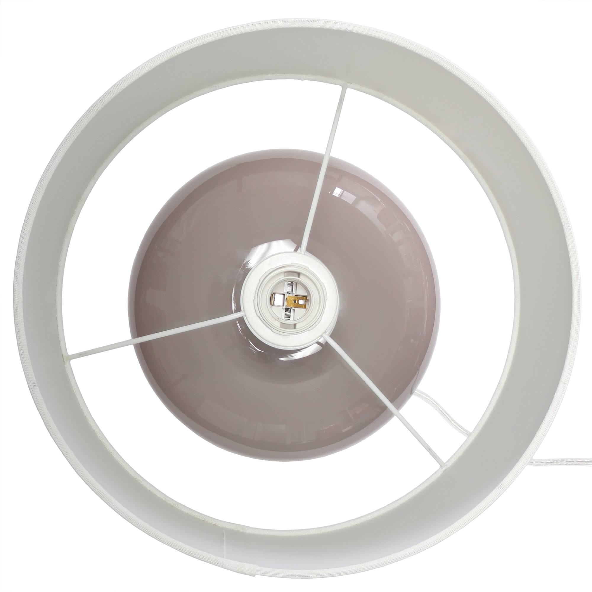 Lalia Home 15.25" Ovaloid Glass Table Lamp with White Shade